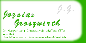 jozsias groszwirth business card